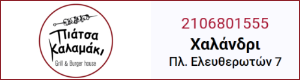 Διαφημιστική Προβολή του delivery καταστήματος Πιάτσα Καλαμάκι που βρίσκεται στο Χαλάνδρι